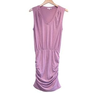 🌈 6/$60, SUNDRY Ruched Dress, Lavendar, Size 3/Large